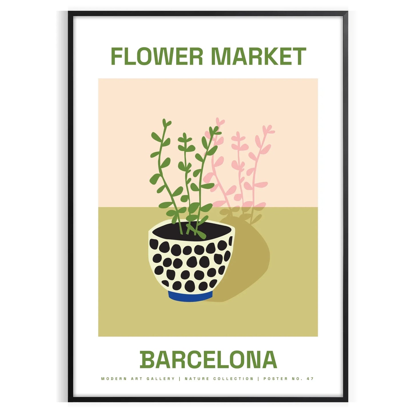 walls vibrant Flower Market Poster botanical art masterpiece rich greens oranges lively print elegant artwork unique gift splash nature beauty space style