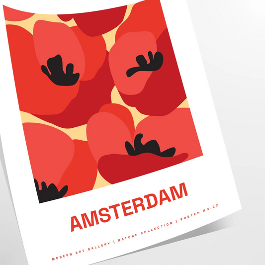 space stunning flower art prints vibrant market garden poster striking black orange hues elegant modern touch wall thoughtful gift sizes A4 cm A0