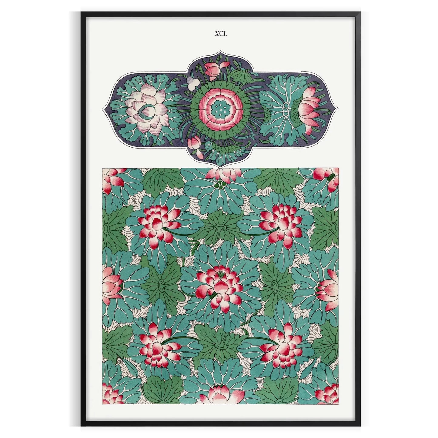 vibrant beauty nature garden poster lush greens rich purples wall art unique gift artwork essence serenity growth framed frameless version stunning print