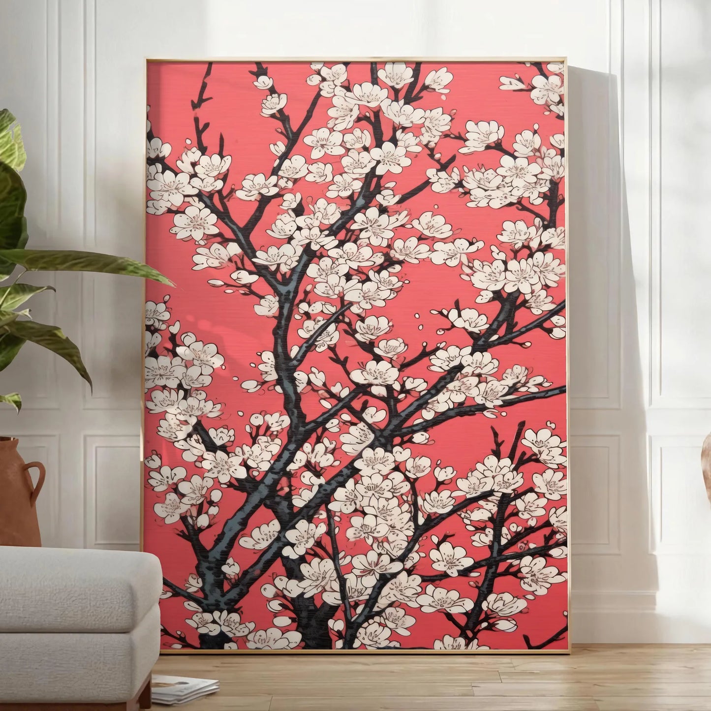 enchanting garden poster striking blend black orange space floral wonderland wall art thoughtful gift eye artwork available various print dimensions A4 cm A0