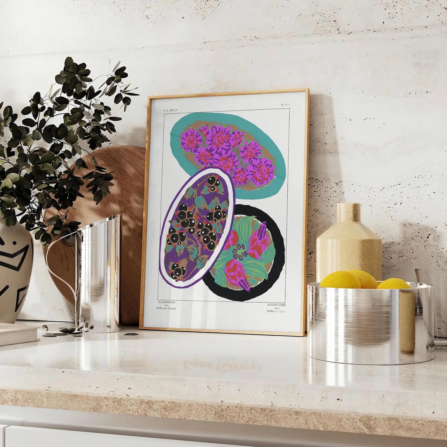 space elegant garden poster gray white hues wall art thoughtful gift print subtle sophistication room unframed styles decor home
