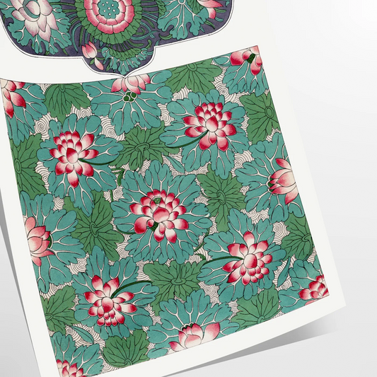 vibrant beauty nature garden poster lush greens rich purples wall art unique gift artwork essence serenity growth framed frameless version stunning print