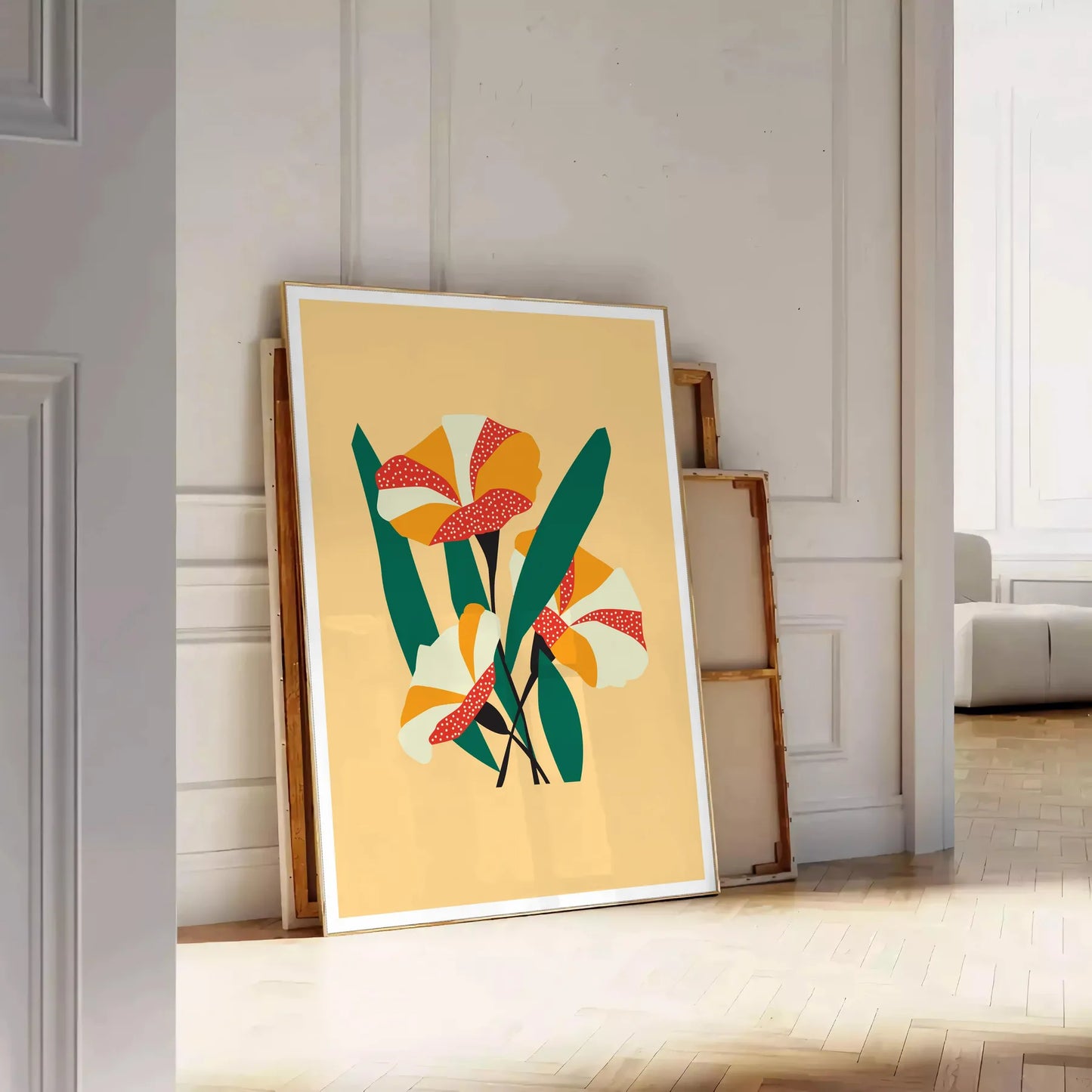 vibrant beauty nature space stunning green orange art poster wall room captivating artwork ideal gift lovers size A4 cm A0