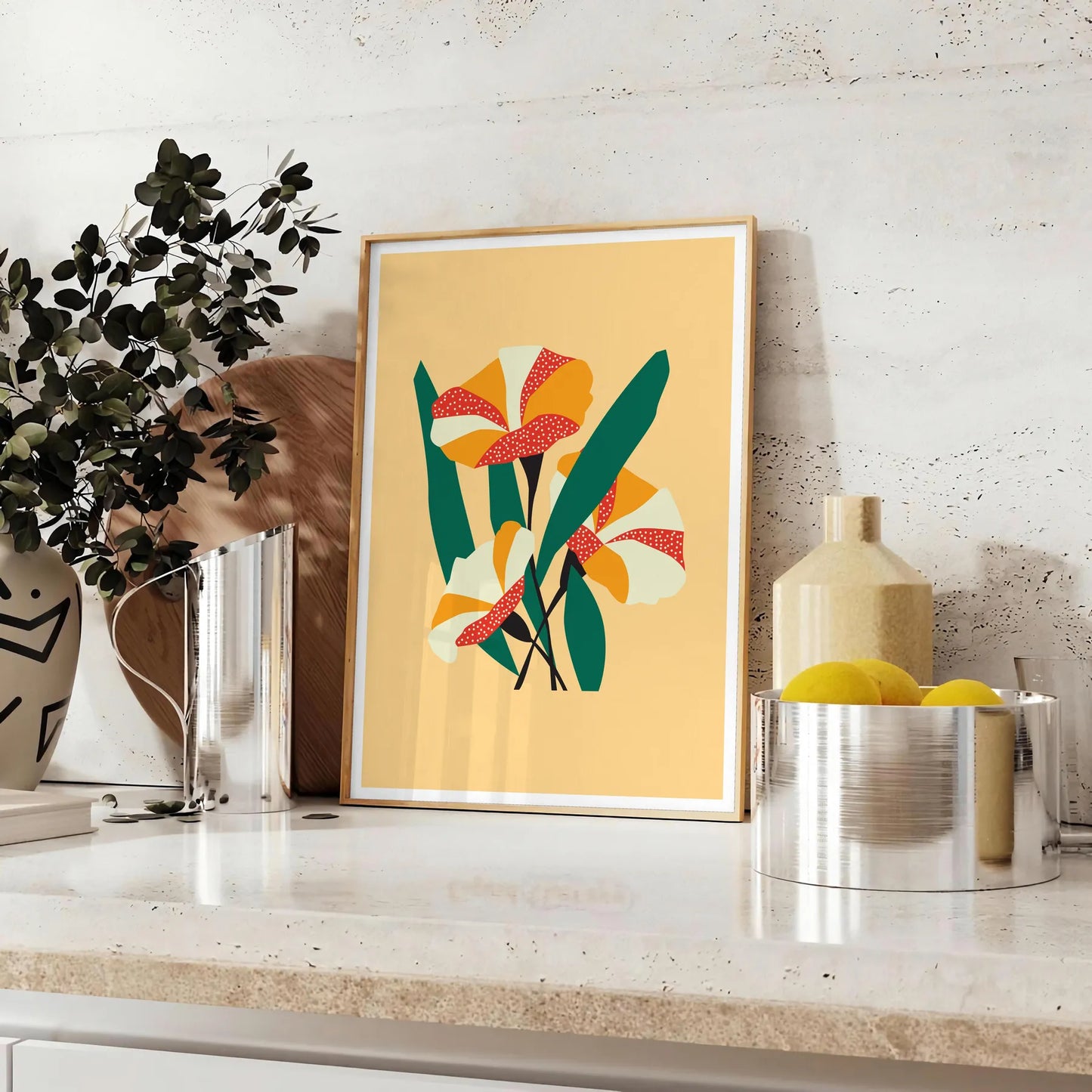 vibrant beauty nature space stunning green orange art poster wall room captivating artwork ideal gift lovers size A4 cm A0