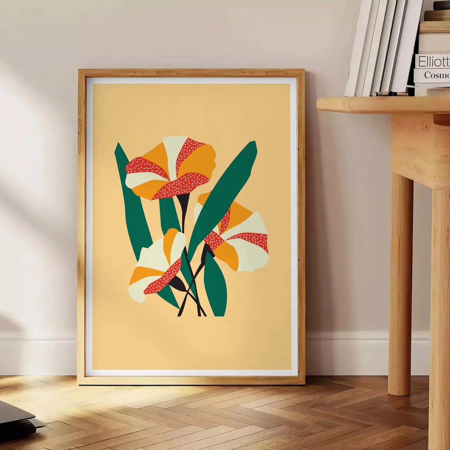 vibrant beauty nature space stunning green orange art poster wall room captivating artwork ideal gift lovers size A4 cm A0