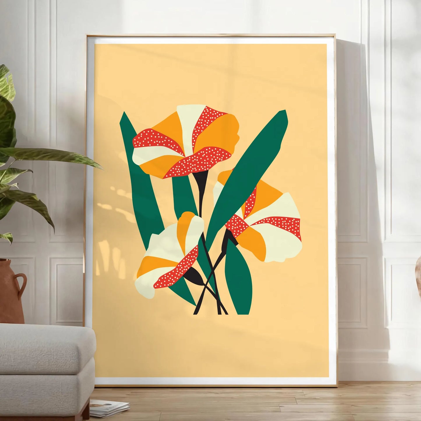 vibrant beauty nature space stunning green orange art poster wall room captivating artwork ideal gift lovers size A4 cm A0