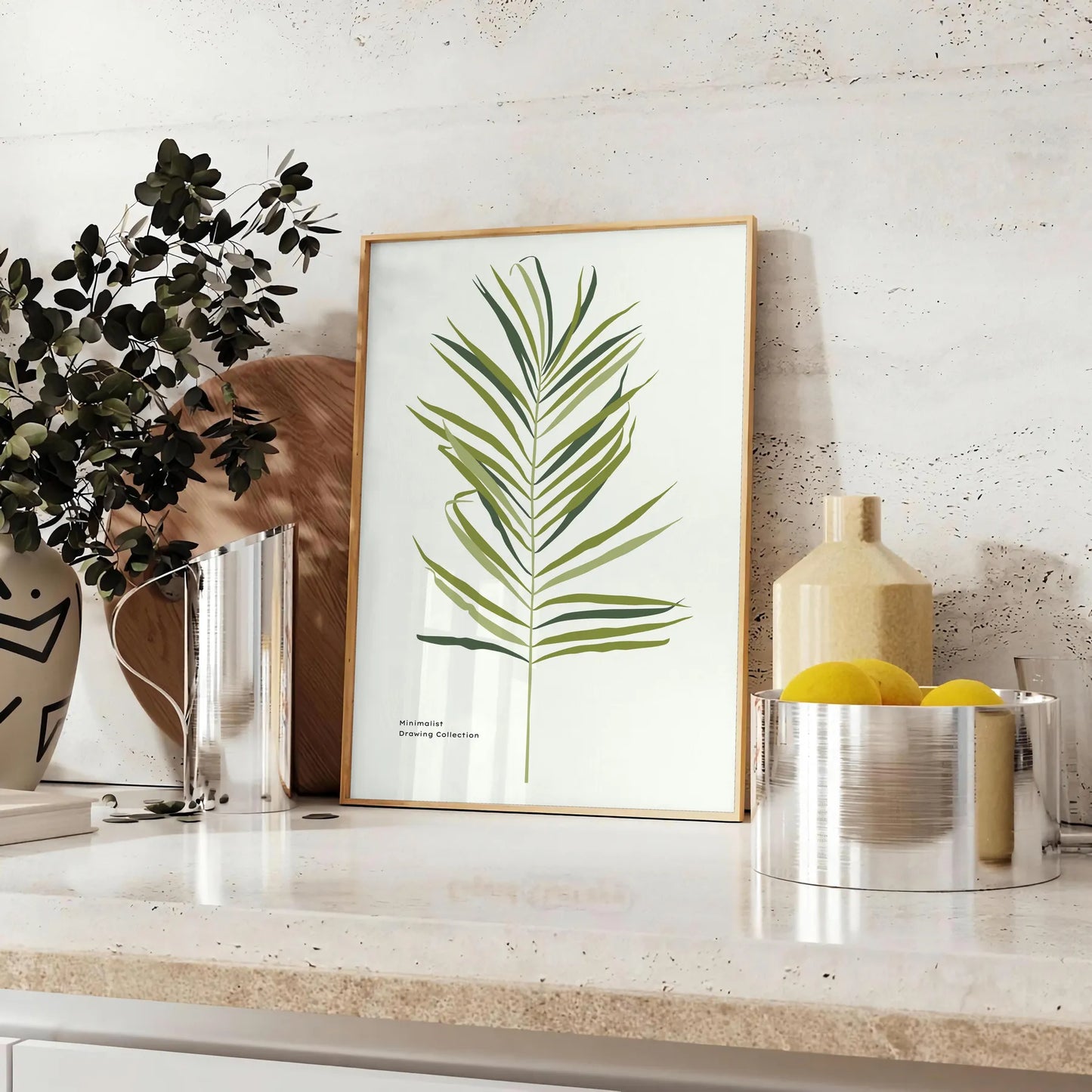 serenity nature poster gray white tones wall art thoughtful gift minimalist print elegance space home office decor preferred size A4 cm A0