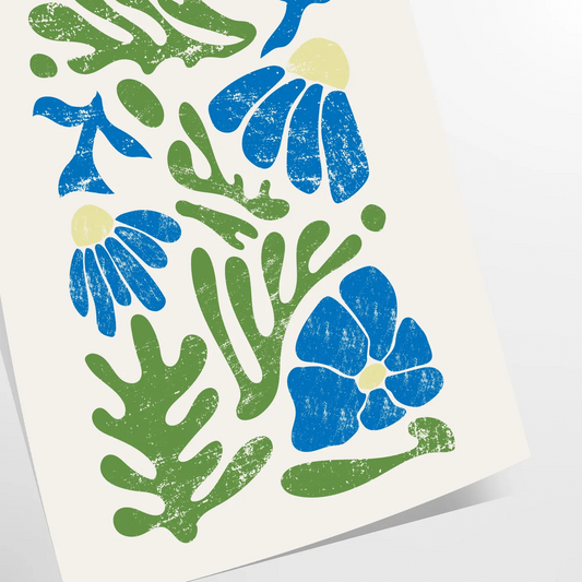 serene elegance nature poster subtle grays blues wall art captivating artwork decor thoughtful gift unframed version space