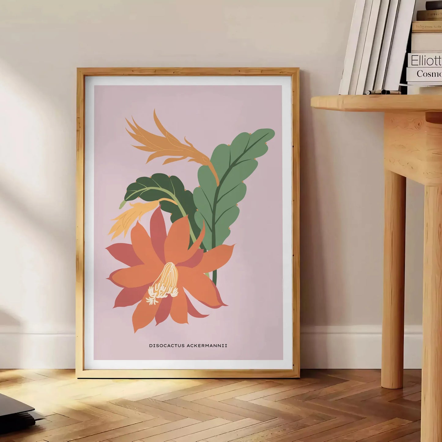 space stunning plant art poster vibrant gray orange hues exquisite piece wall nature artwork decor ideal gift occasion standalone print