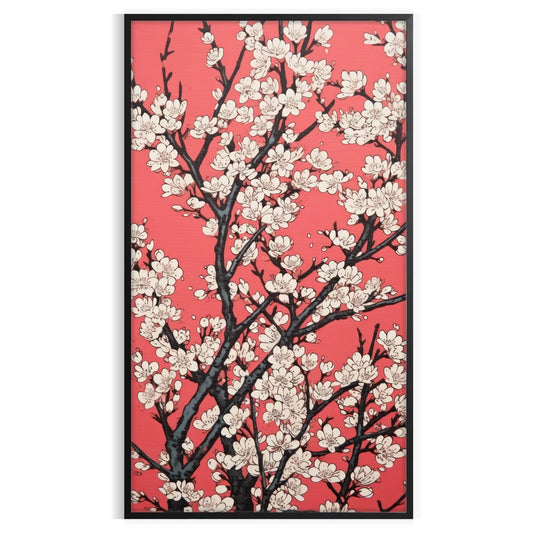 enchanting garden poster striking blend black orange space floral wonderland wall art thoughtful gift eye artwork available various print dimensions A4 cm A0