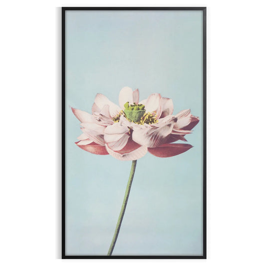 space garden poster blue gray tones elegant wall art perfect gift nature lovers serene touch decor framed frameless styles