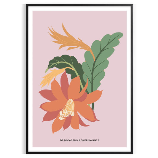 space stunning plant art poster vibrant gray orange hues exquisite piece wall nature artwork decor ideal gift occasion standalone print